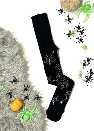 Колготы с пауками на halloween 7-8 лет