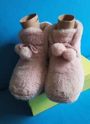 Плюшевые тапочки валянки primark 2