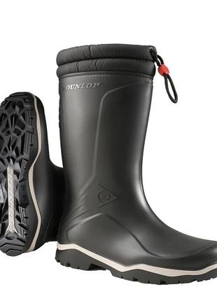 Сапоги резиновые dunlop утепленные до -15°c, черные, blizzard (original) раз.38/стелька 24,5 см