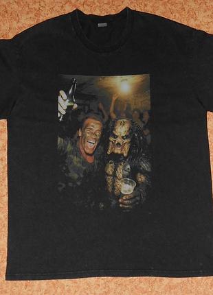Футболка arnold schwarzenegger &amp; the predator/arnold &amp; predator party/хижак/смерч 3