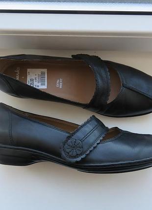 Кожаные женские туфли clarks merry janne р.39,5/40