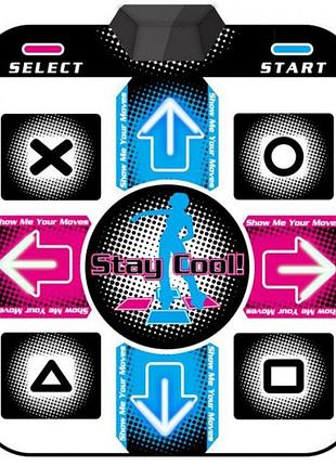 Танцювальний килимок extreme dance mat 92×80 см з usb-підключенням, 10 активними зонами та диском із музикою