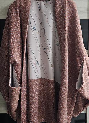 Хаори (haori) винтажный японский шелковый жакет в эстетеке yohji yamamoto, пожалуйста внимательно читайте описание