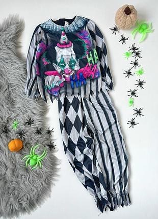 Карнавальный костюм злой клоун, арлекин, джокер на halloween tu 5-6 лет