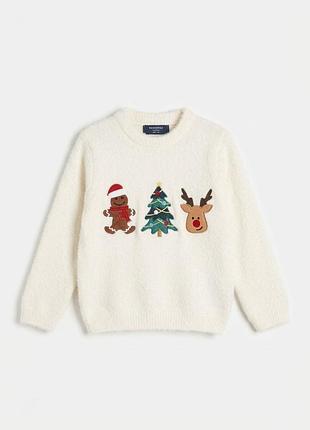 Светр дитячий, светр, светр  primark молочний новорічний
