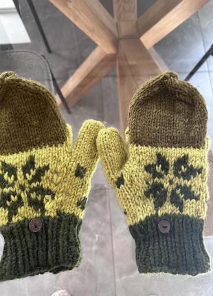 Рукавички 100% вовна hand made nepal