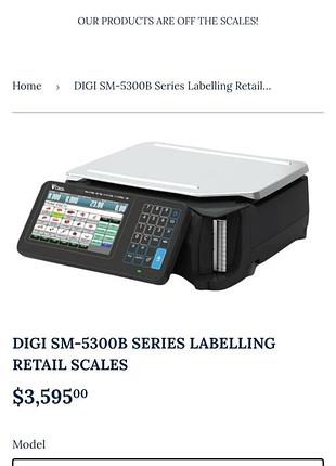 Прилавочные pc-based веса digi sm-5300 bl, новые