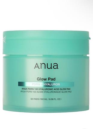Сироватки для обличчя anua pdrn 100 hyaluronic acid glow pad, 60 шт.