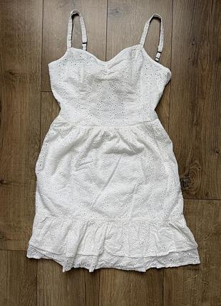 Плаття / сарафан білий hollister xs