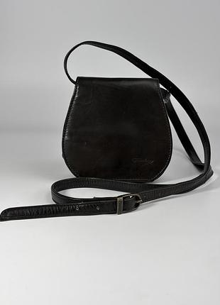 Шкіряна сумка крос-боді funbag (німеччина) / сумка-седло з натуральної шкіри