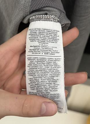 Лонгслив nike серого цвета. 5