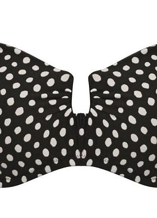 Купальный лиф fantasie santa monica 6723 бандо с мультипозиционными бретелями 70h black & white (zik0000031835)
