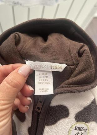 Флиска флисовая кофта h&amp;m 1-2 месяца 3