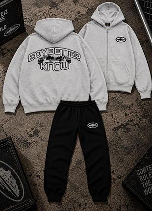 🔥 спортивний костюм corteiz grey / black
