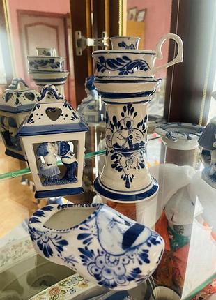 Свічники delft вінтажні керамічні