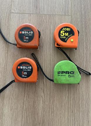 Рулетки solid, jobi, pro 5м