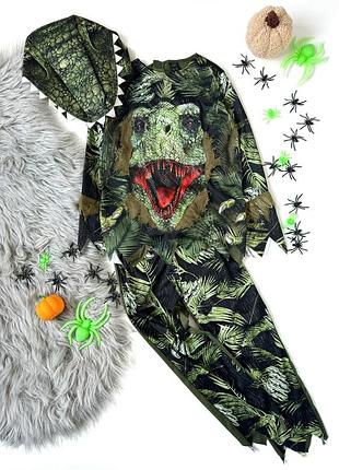 Карнавальный костюм динозавра / тираннозавра (t-rex) с маской и подсветкой на halloween f&amp;f 7-8 лет