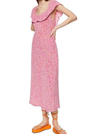 Сукня міді mango floral print convertible off the shoulder midi dress