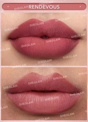 Матова помада для губ sheglam matte allure lipstick, rendevous, 4 г 2
