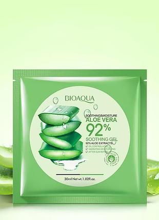 Тканинна маска для обличчя bioaqua soothing & moisture aloe vera 92% з алое вера, 30 г