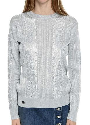 Philipp plein couture cable-knit sequin jumper
 светр