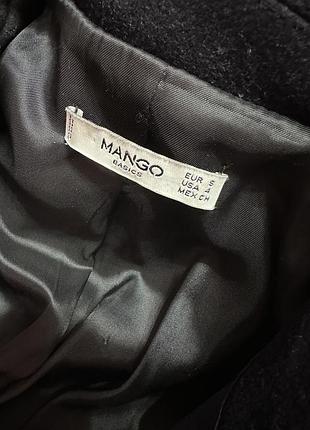 Пальто жіноче mango кашемірове чорне 4