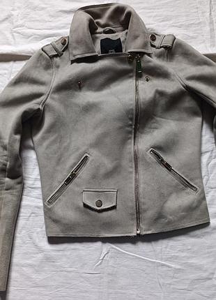 Куртка, косуха из искусственной замши, river island. 36 р-р