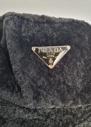 Роскошная зимняя панама из натурального меха в стиле prada