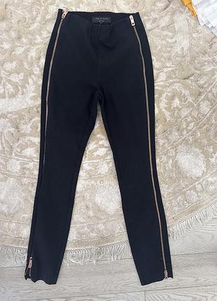 Жіночі штани -лосіни rag & bone new york slim fit чорного кольору