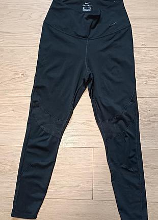 Жіночі спортивні лосини nike dri-fit з сіткою (розмір s / оригінал)