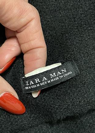 Шарф  чорний теплий zara 3