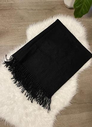 Шарф  чорний теплий zara
