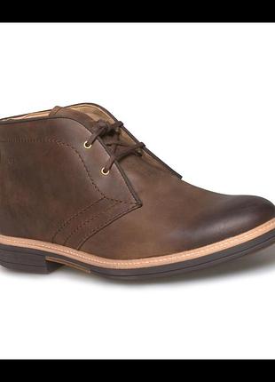 Чоловічі шкіряні черевики чукка ugg dagmann у коричневому відтінку grizzly.розмір:44,5