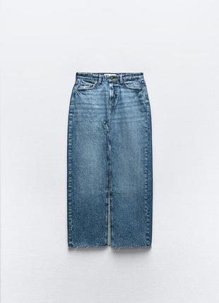 Спідниця міді з розрізом zara 5