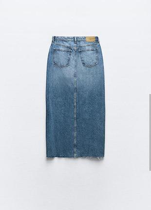 Спідниця міді з розрізом zara 6