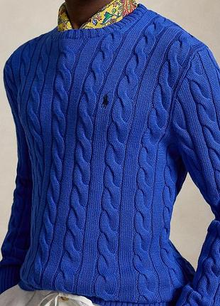 Мужской свитер polo ralph lauren cable-knit (размер l) оригинал из qr