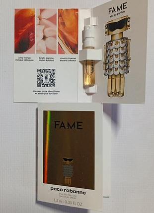 Пробник 1.5ml paco rabanne fame eau de parfum