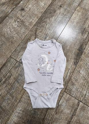 Боди, бодик с длинным рукавом, so cute, р. 80, 9-12мес., длина 42см