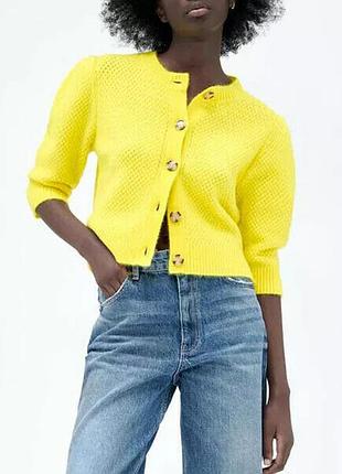 Zara в'язаний кардиган на ґудзиках  🤍