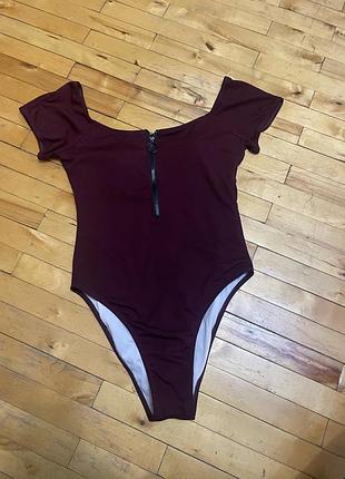 Купальник жіночий суцільний бордовий
