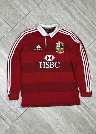 Red adidas rugby union british and irish lions australia long sleeve 2012/13  кофта поло лонгслів