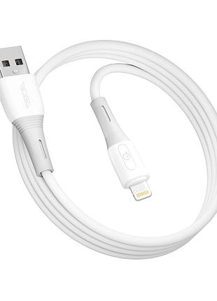 Кабель usb ridea rc-st14 silicone st 12w lightning бiлий