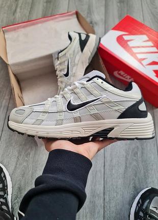 Мужские кроссовки nike p-6000 platinum tint black термо❄️