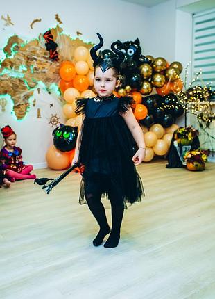 Карнавальний костюм малефісенти для дівчинки, чорний