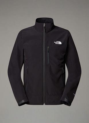 Чоловіча чорна куртка-софтшелл бренду the north face