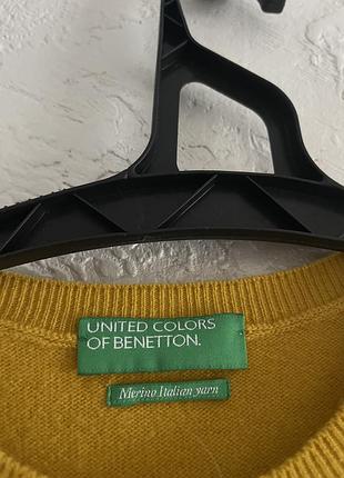 Кардиган желтый, шерсть benetton 4