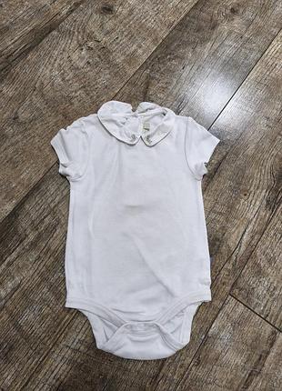 Боди, бодик с коротким рукавом, jojo maman bebe, р. 80-86, 12-18мис., длина 45см