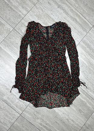 The kooples printed floral rose dress size 1 s сукня плаття