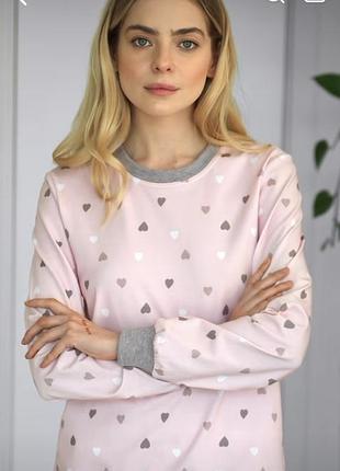 Тепла байкова нічна сорочка ellen sentiment ldf 104/02/02