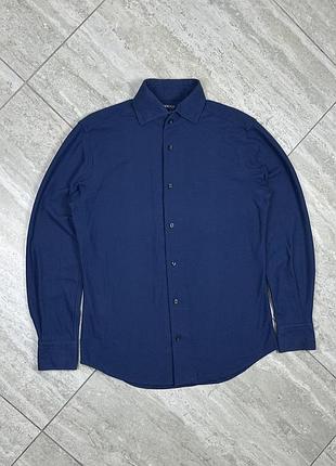 Men's navy blue boggi milano shirt small japanese exclusive jersey regular fit сорочка рубашка